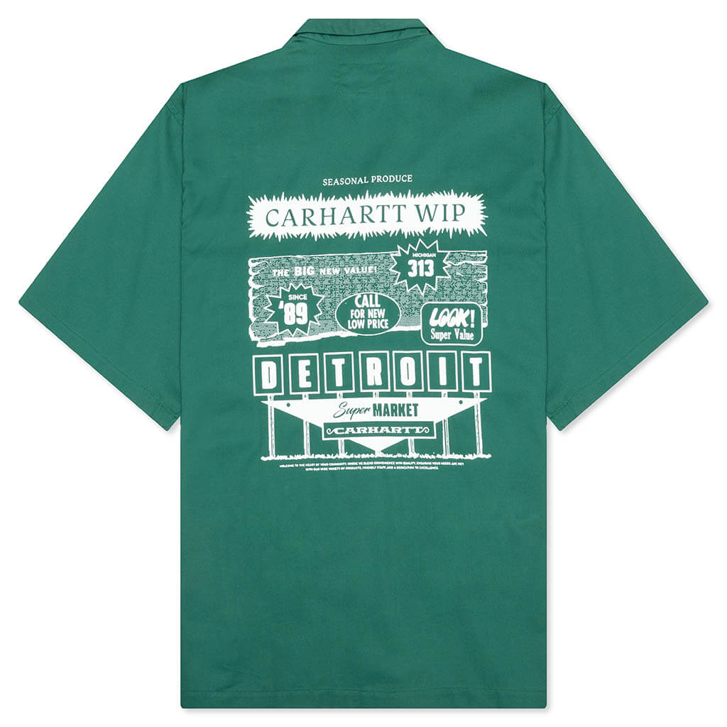 S/S Deli Shirt - Rainforest/White