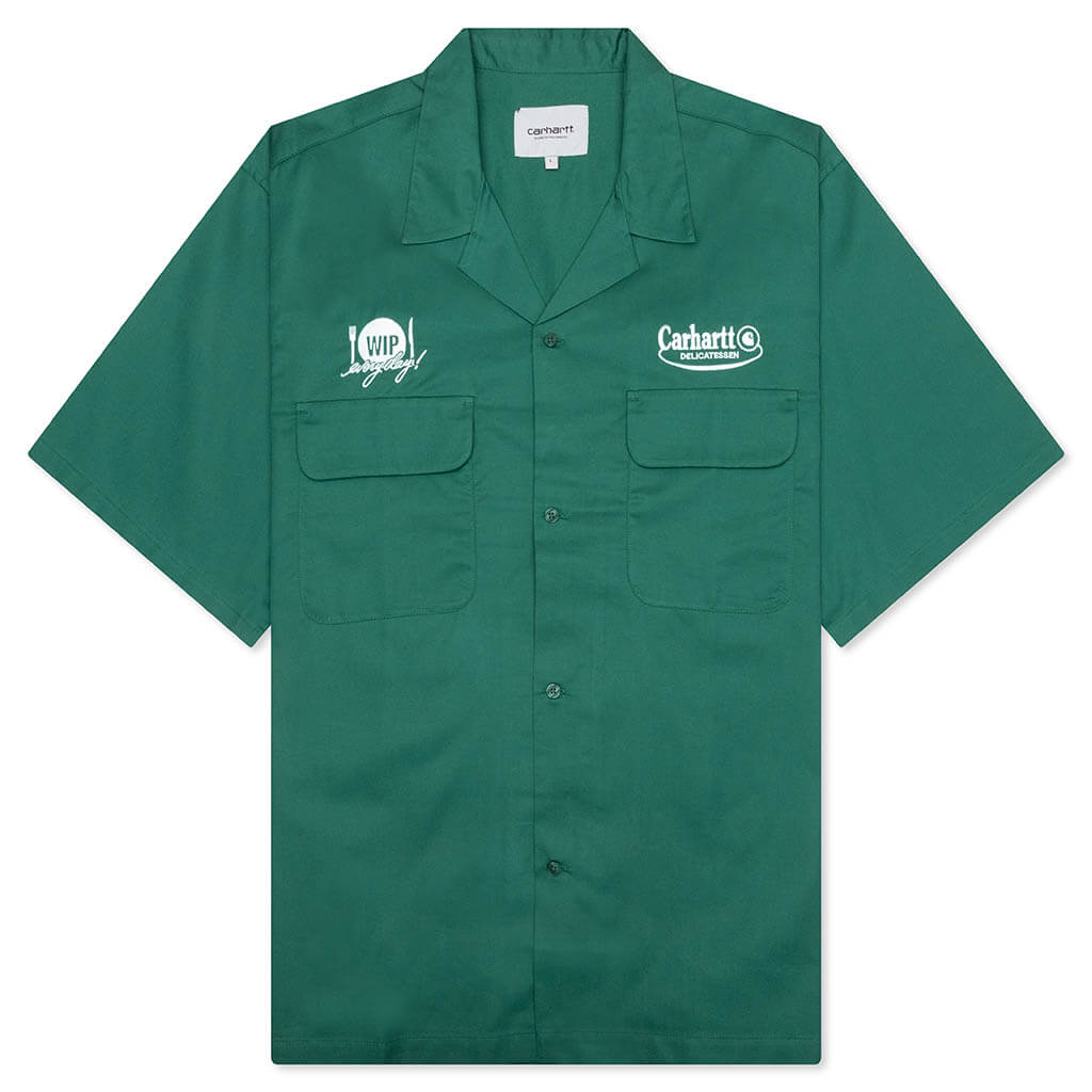S/S Deli Shirt - Rainforest/White