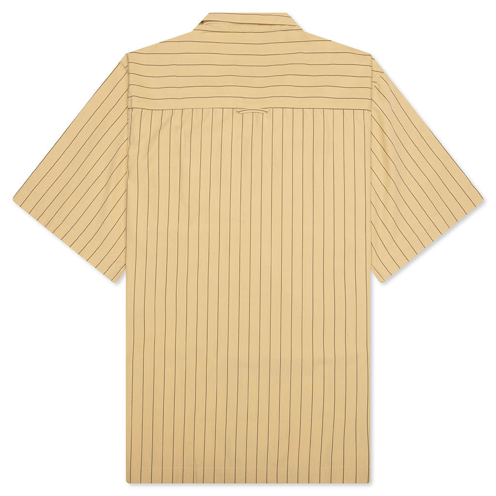 S/S Hendry Shirt - Seaton Stripe/Straw/Liberica