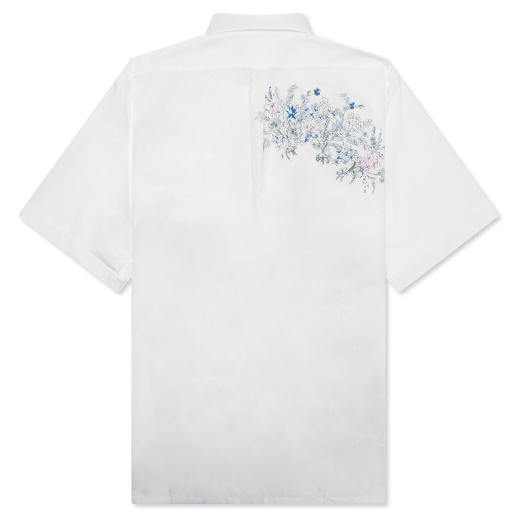 Flowers Poplin Shirt - White