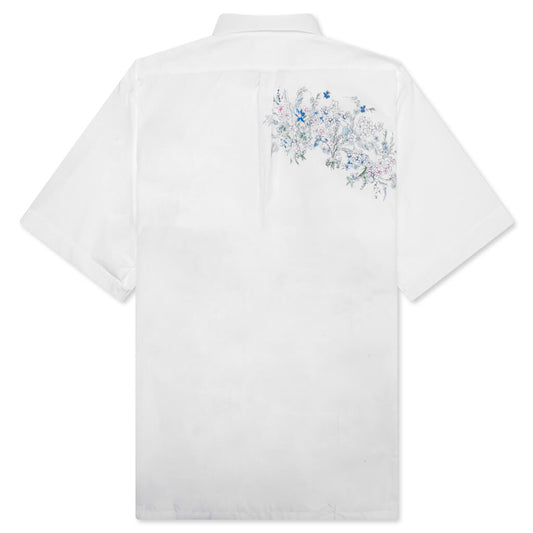 Flowers Poplin Shirt - White