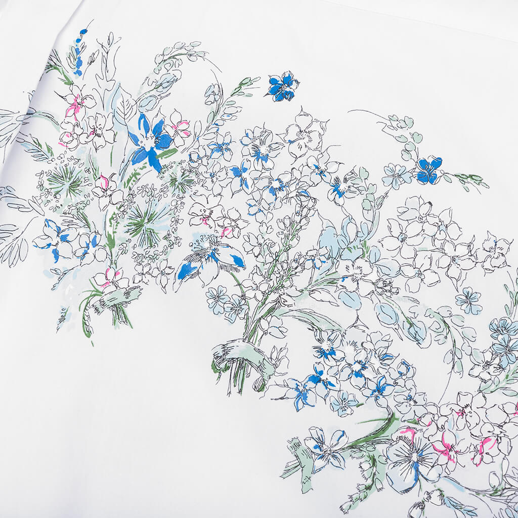 Flowers Poplin Shirt - White