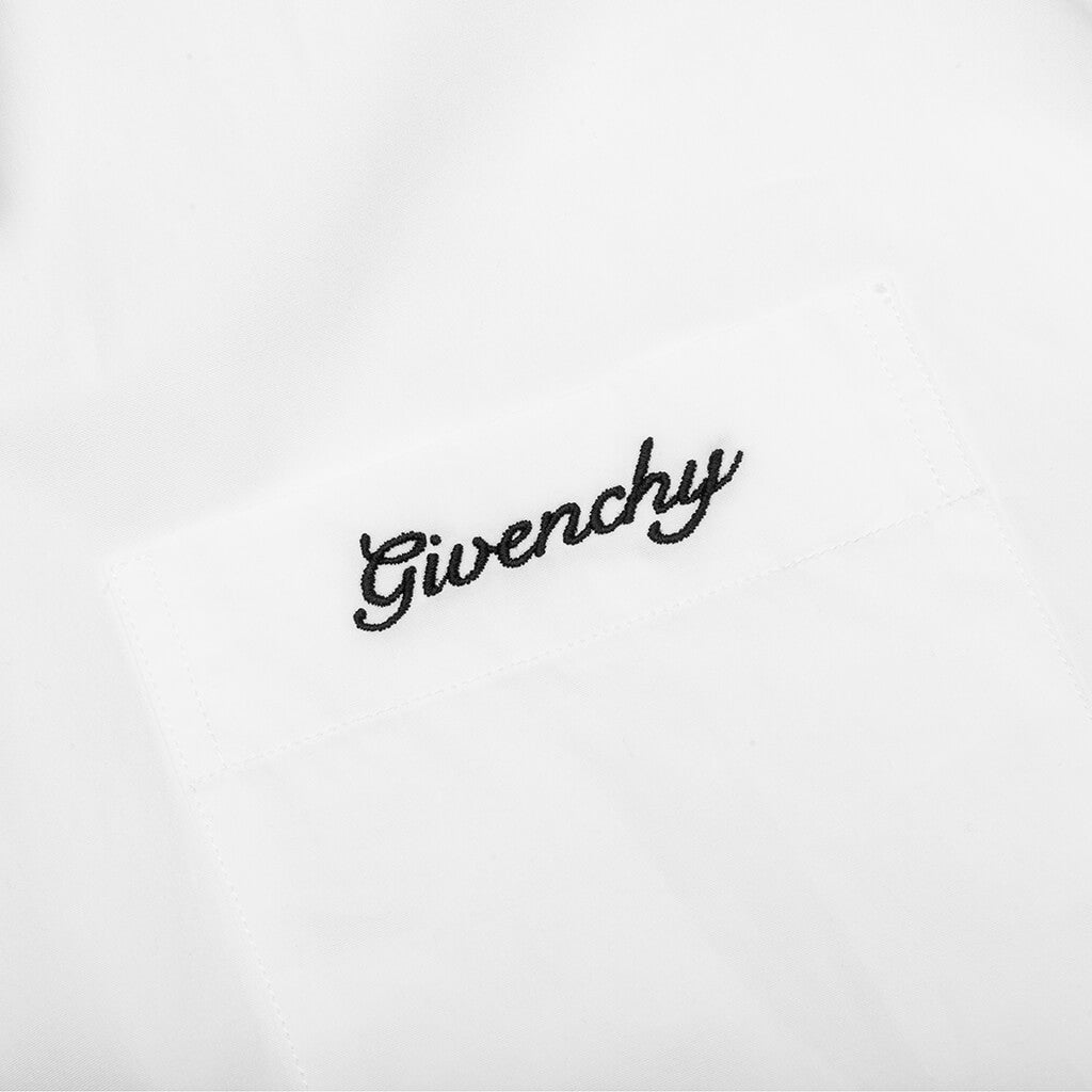 Flowers Poplin Shirt - White