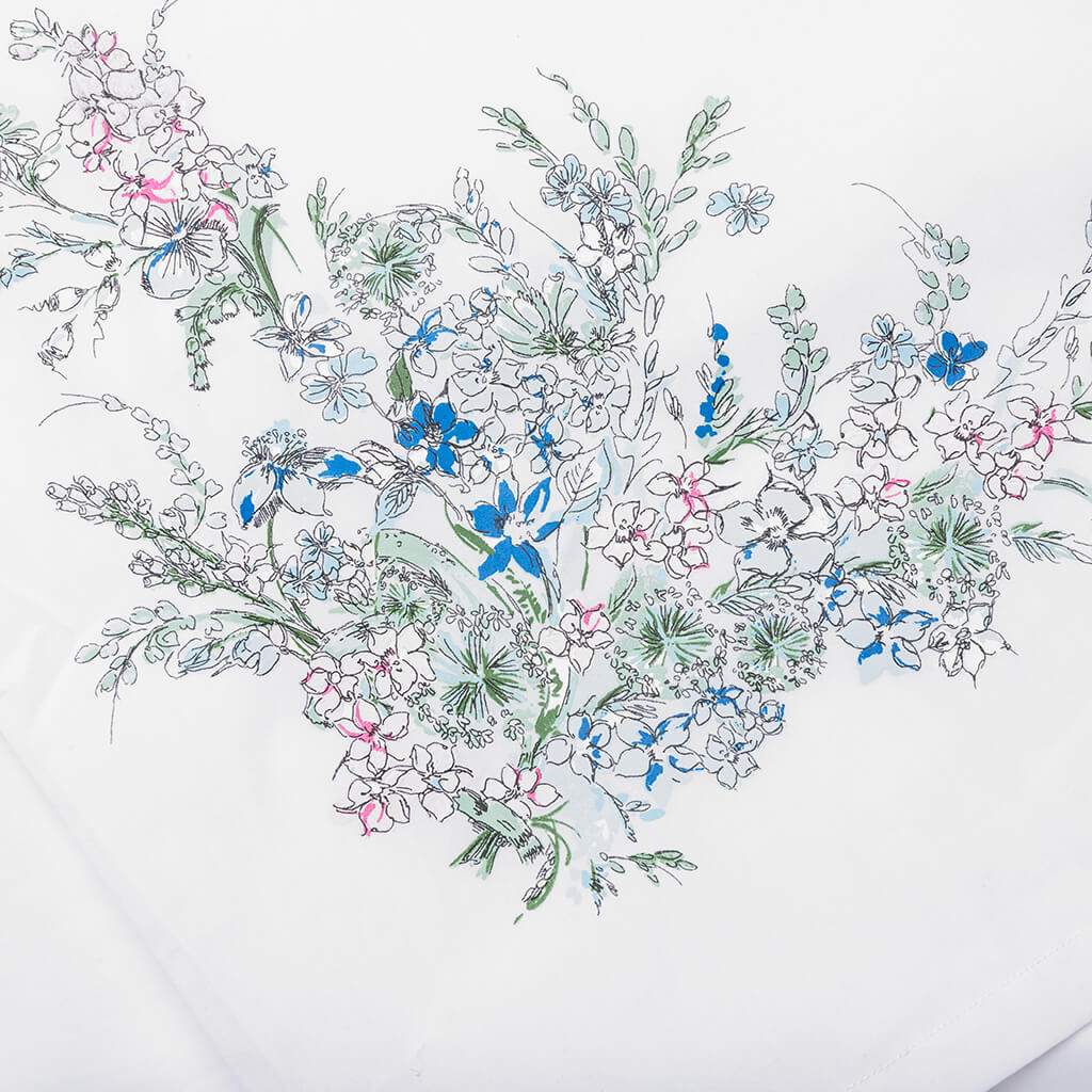 Flowers Poplin Shirt - White