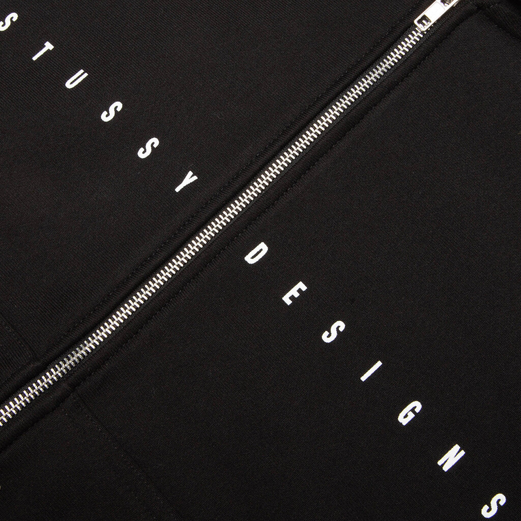 S Box Zip Hoodie - Black