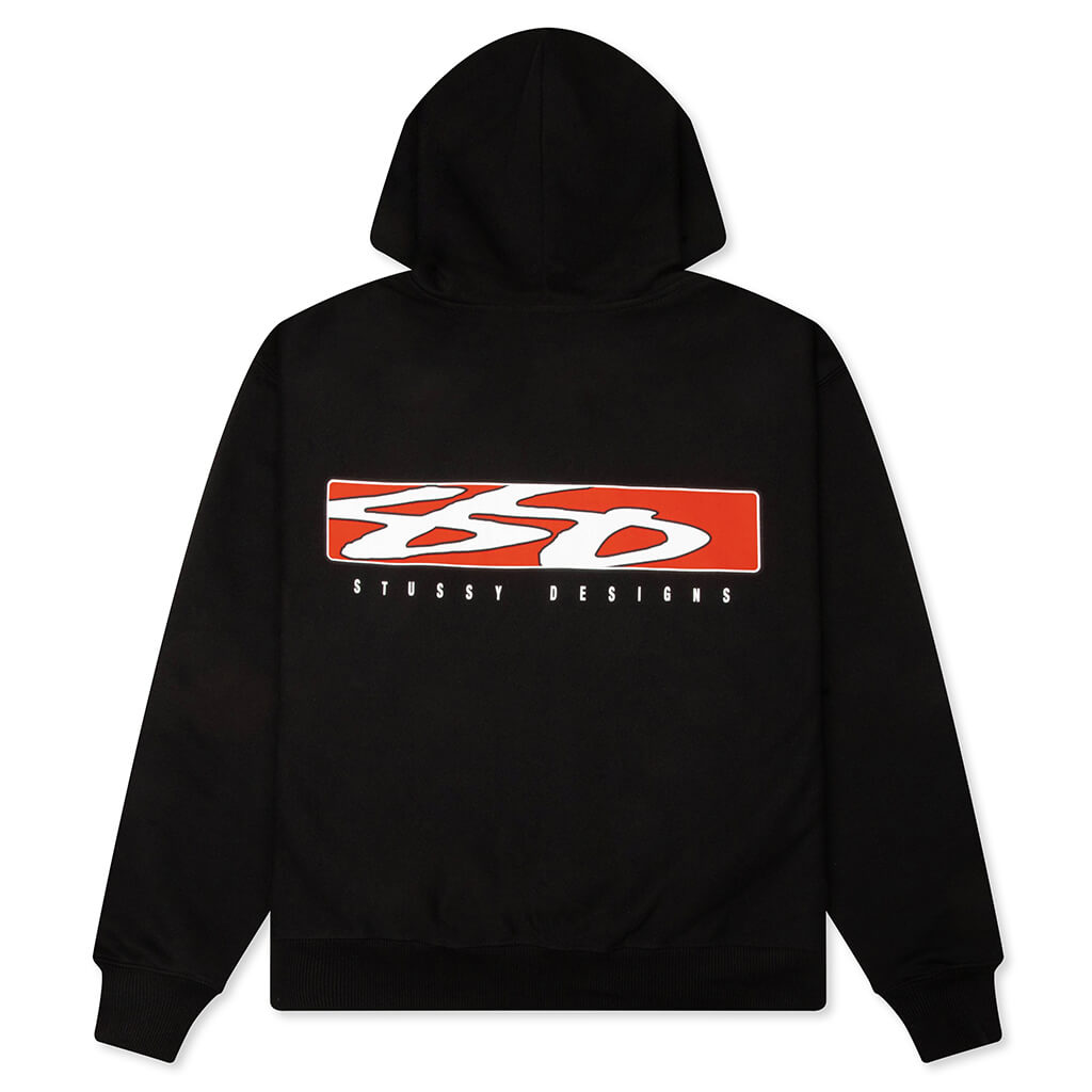 S Box Zip Hoodie - Black