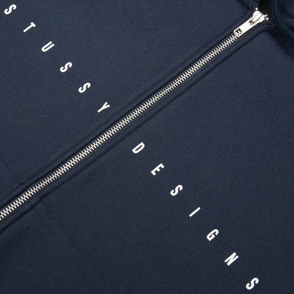 S Box Zip Hoodie - Navy