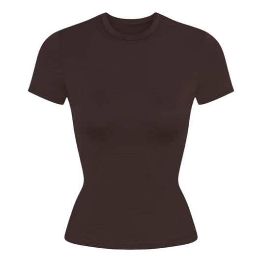 (WMNS) Nike x SKIMS Matte Padded Baby T-Shirt 'Dark Sepia' SSSSL9487W-DSP