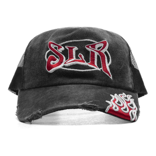 SLR Flame Hat - Aged Black