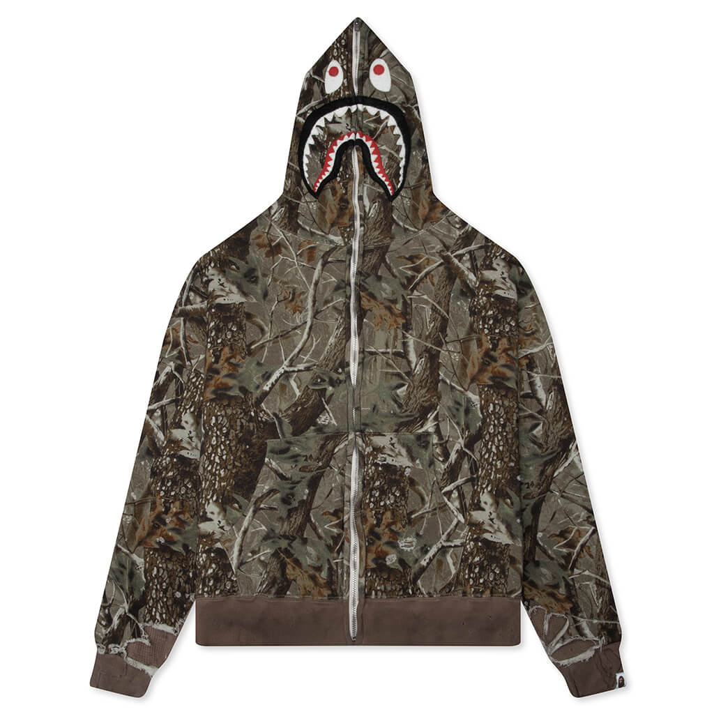 Saint M6 x BAPE Shark Zip Hoodie - Wood Camo