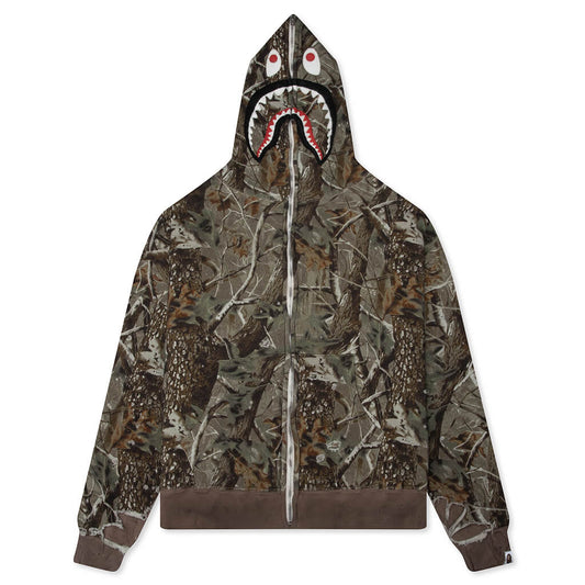 Saint M6 x BAPE Shark Zip Hoodie - Wood Camo