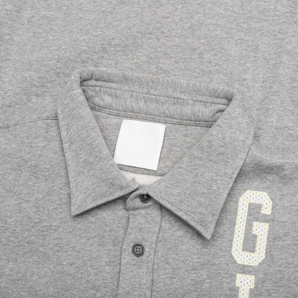 Fleece College Shirt - Light Grey Melange