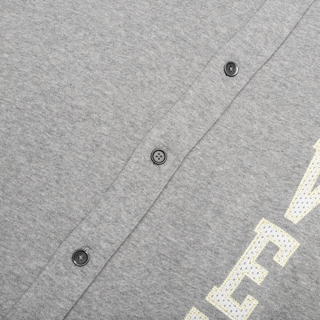 Fleece College Shirt - Light Grey Melange