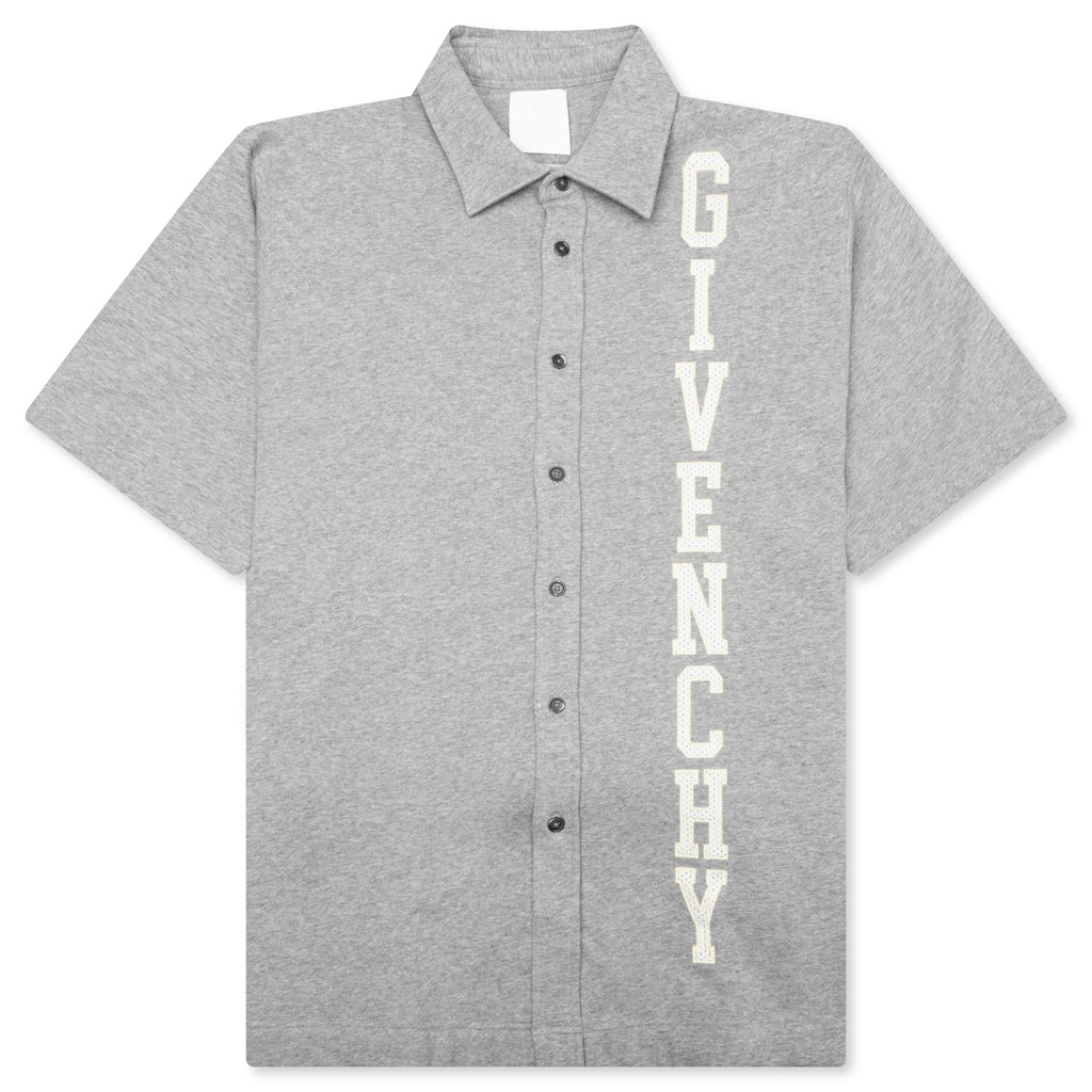 Fleece College Shirt - Light Grey Melange