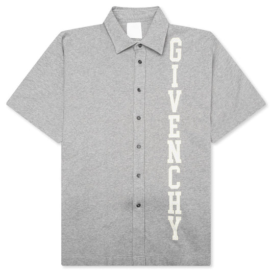 Fleece College Shirt - Light Grey Melange