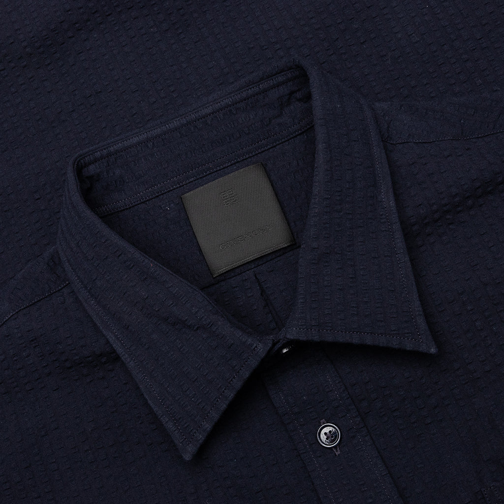 Short Sleeve Shirt with Pocket - Night Blue