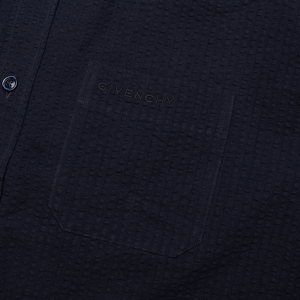 Short Sleeve Shirt with Pocket - Night Blue