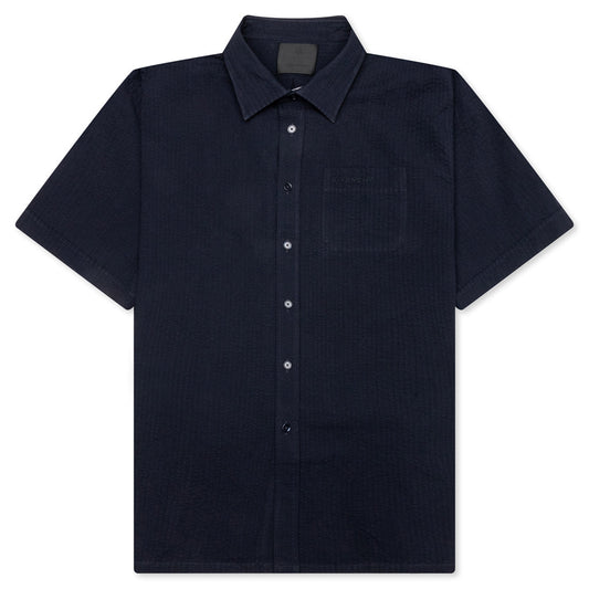Short Sleeve Shirt with Pocket - Night Blue