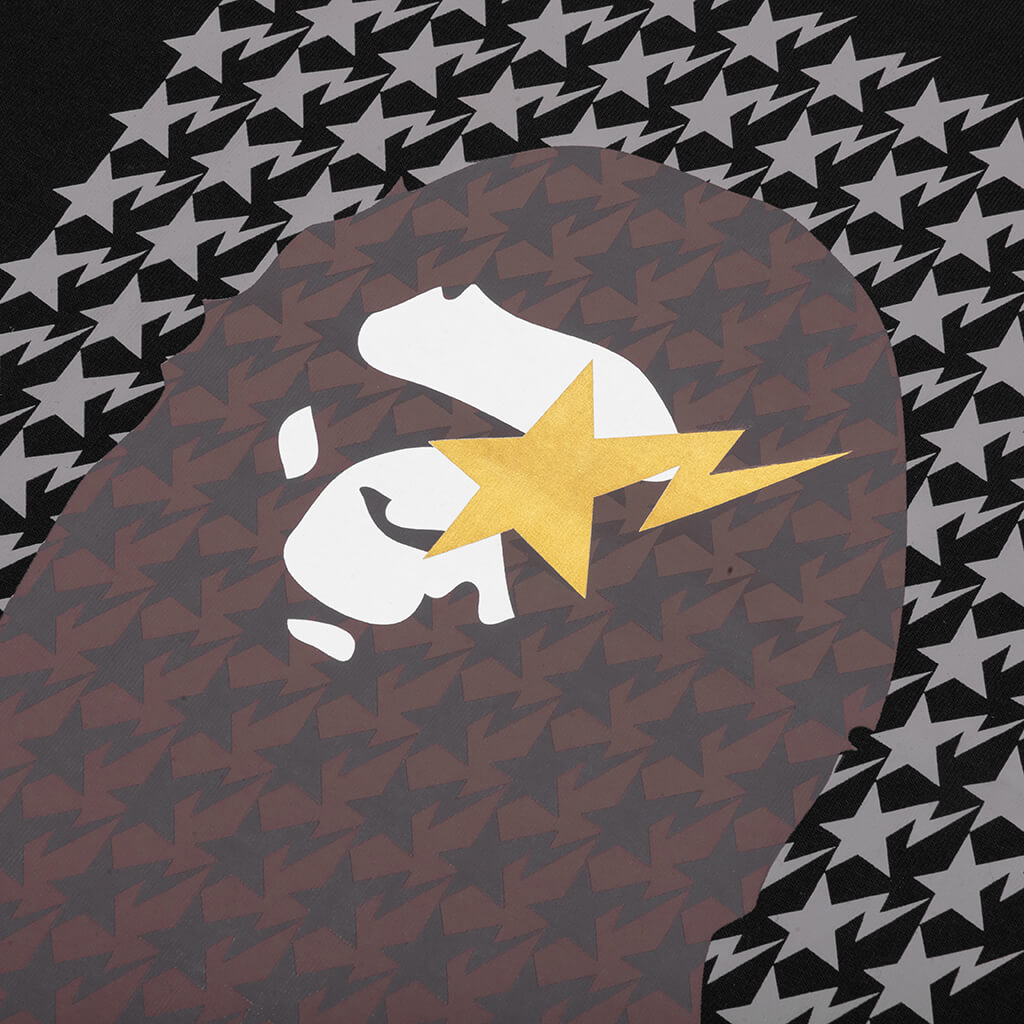 STA Houndstooth Ape Head Tee - Black/Brown