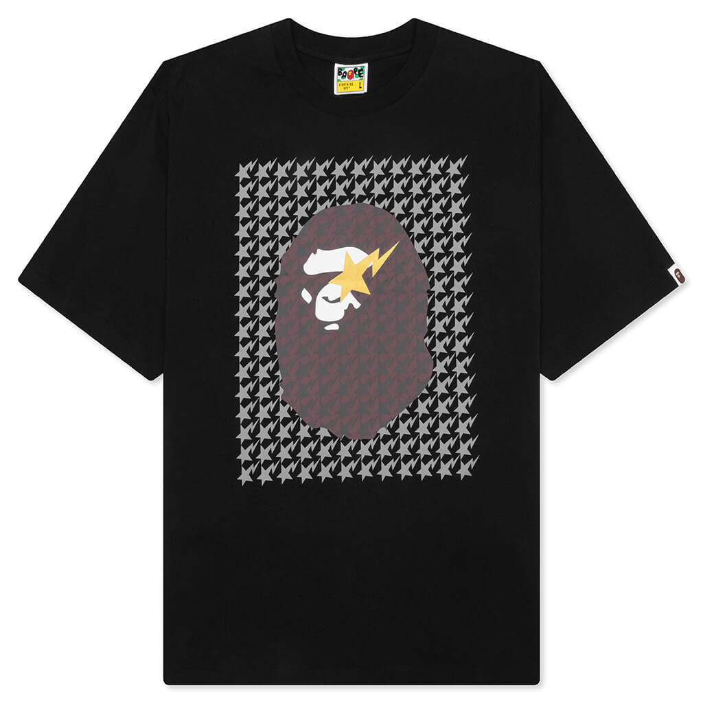 STA Houndstooth Ape Head Tee - Black/Brown