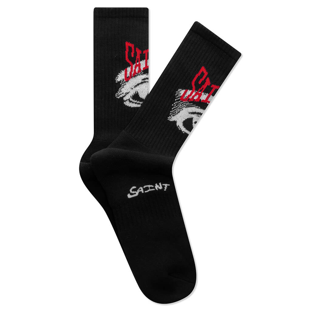 Saint Eye Socks - Black
