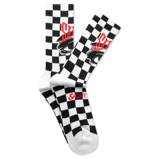 Saint Eye Socks - Black/White
