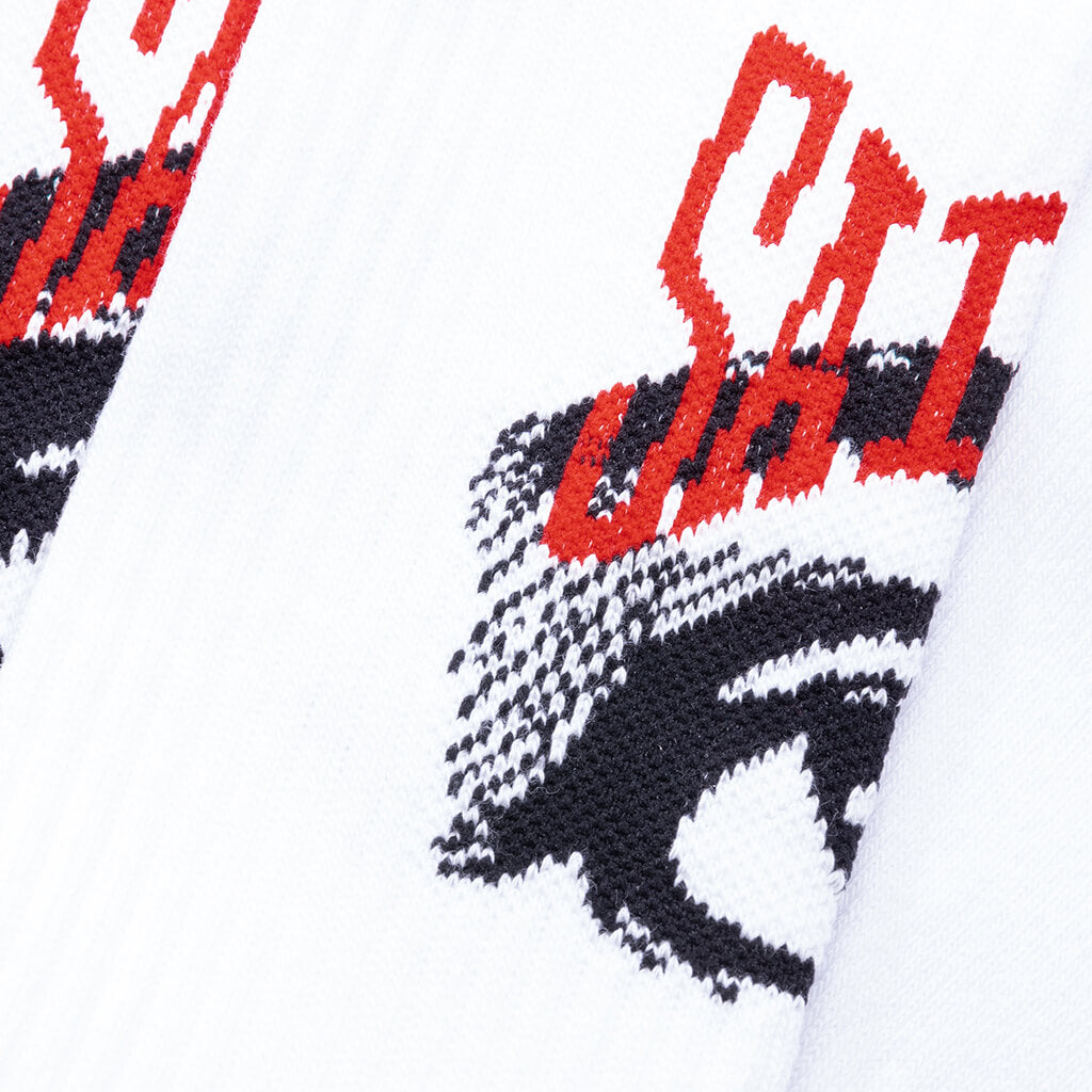 Saint Eye Socks - White