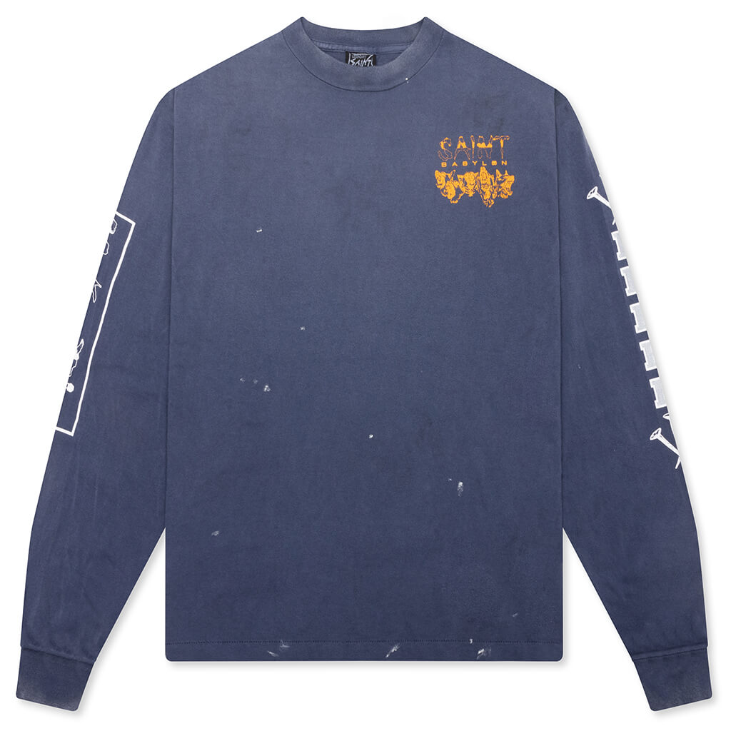 Saint M6 x Babylon Bleed L/S Tee - Navy