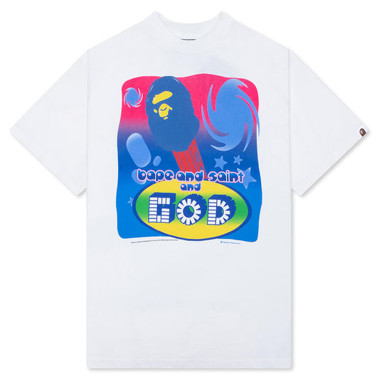 Saint M6 x Bape God S/S Tee - White