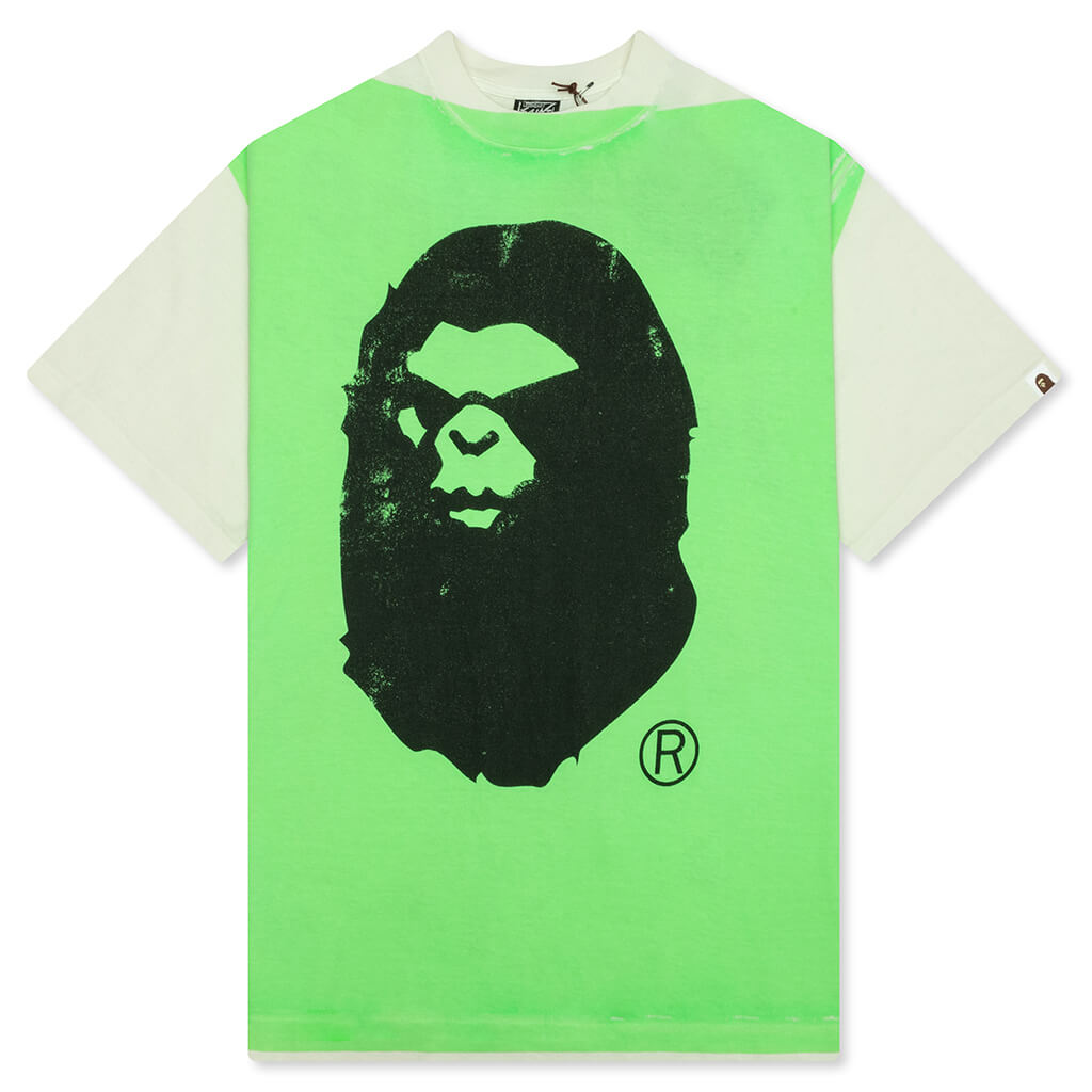 Saint M6 x Bape Handprint Genuine Nowhere Journey S/S Tee - White/Green