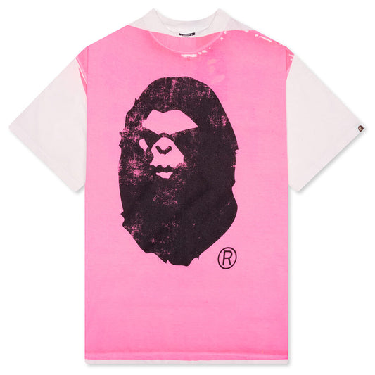 Saint M6 x Bape Handprint Genuine Nowhere Journey S/S Tee - White/Pink