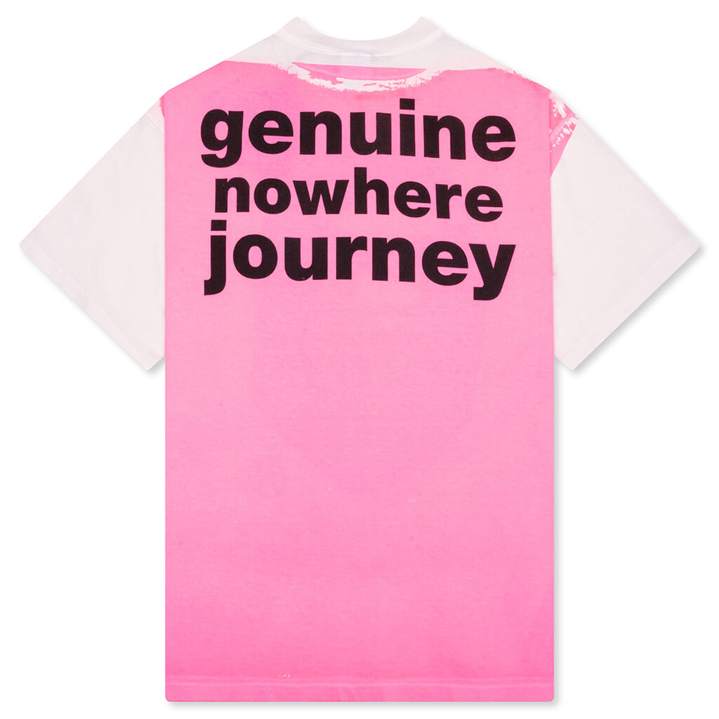 Saint M6 x Bape Handprint Genuine Nowhere Journey S/S Tee - White/Pink