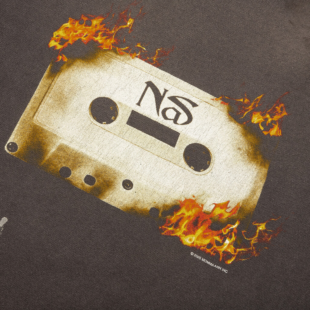 Saint M6 x Nas Radio Tape On Fire S/S Tee - Black