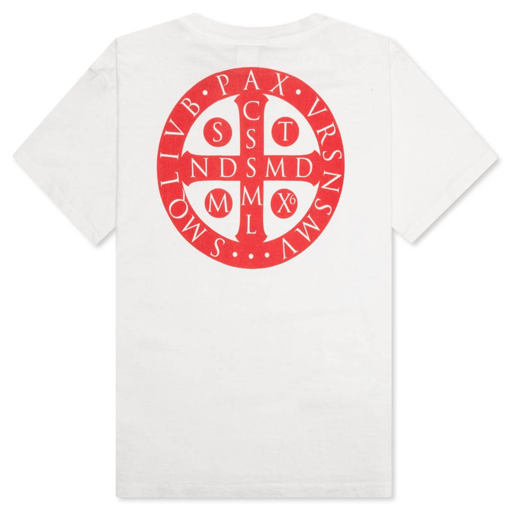 Red Circle Tee - White