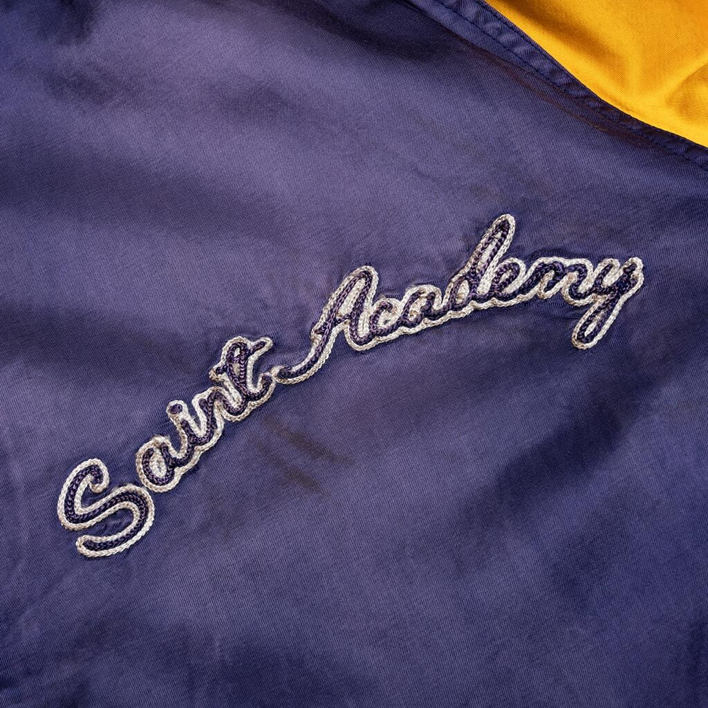 Saint Michael Stadium Jacket - Navy/Yellow