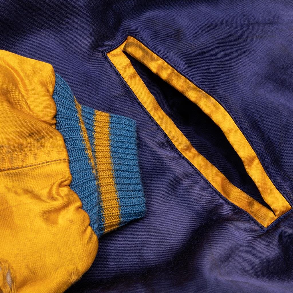 Saint Michael Stadium Jacket - Navy/Yellow