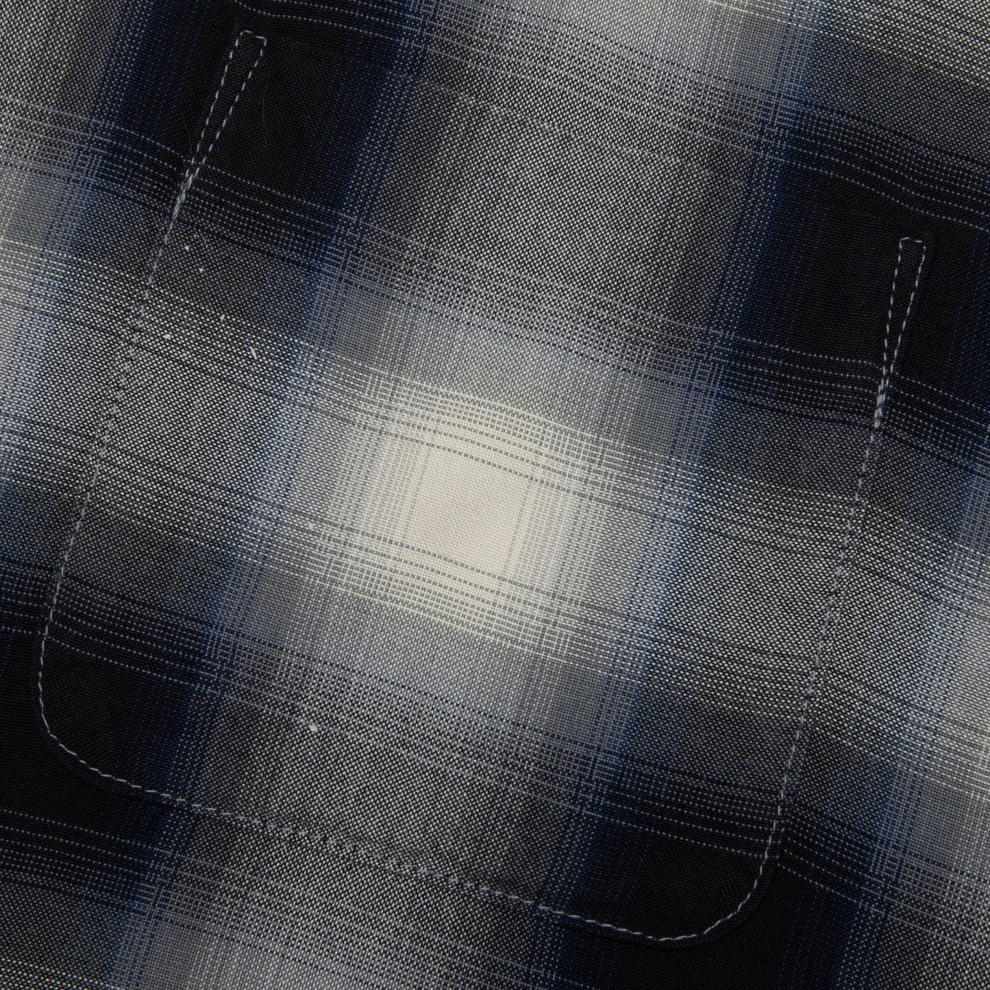 Saint Michael x Last Man Mx6 Checkered L/S Buttonup Shirt - Navy