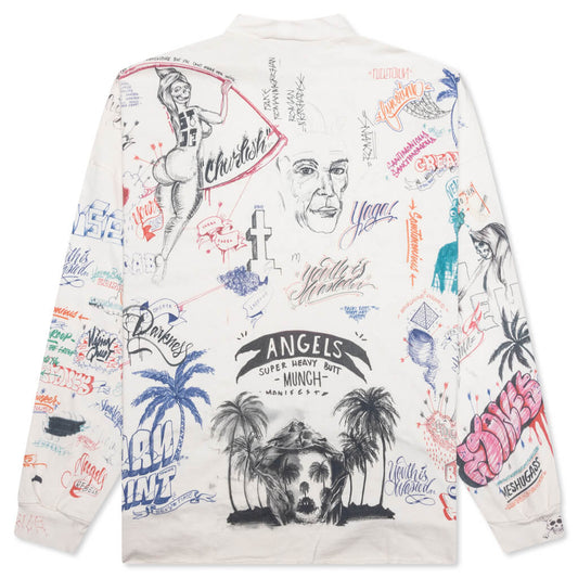 Saint Michael x Born x Raised LA L/S Tee - White