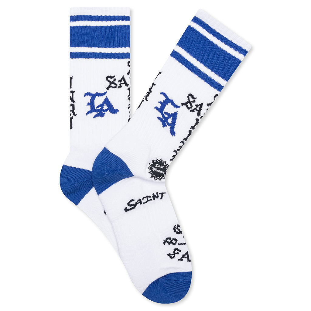 Saint Michael x Born x Raised LA Socks - White