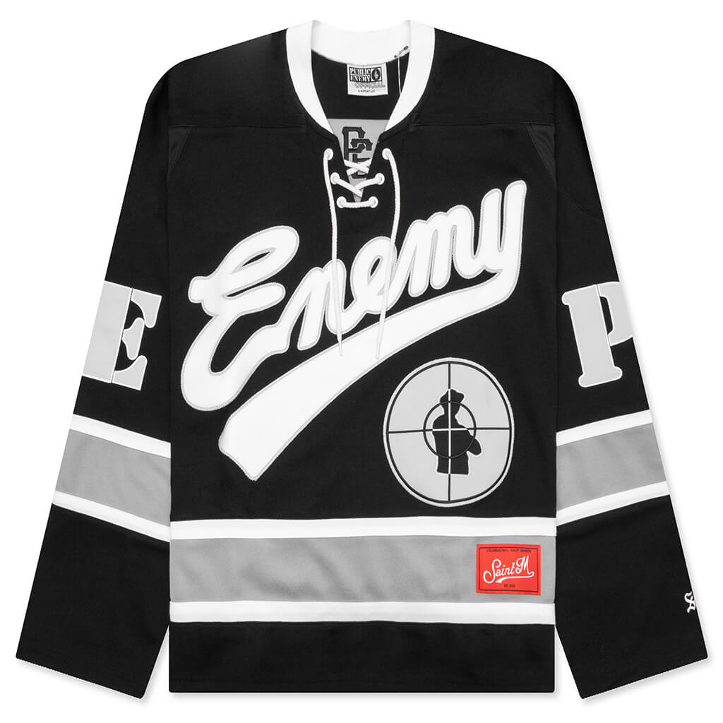 Saint Michael x Public Enemy Saint Enemy Game Shirt - Black