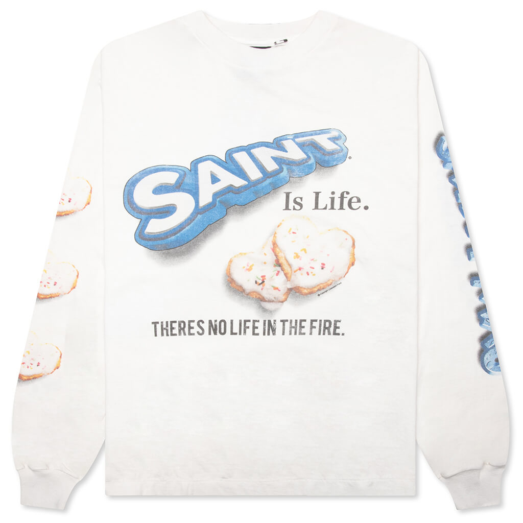 Saint Michael x Shermer Academy Heart Cookie L/S Tee - White