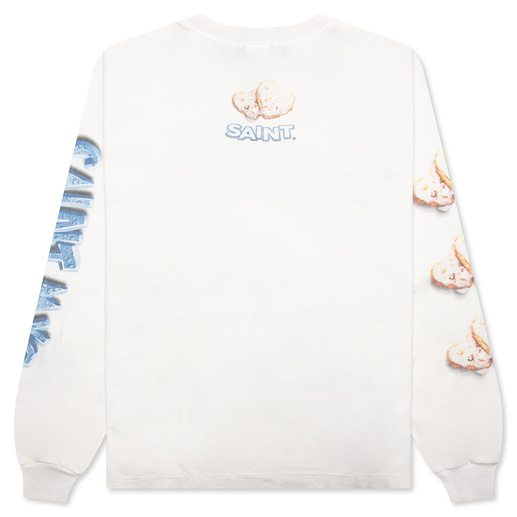 Saint Michael x Shermer Academy Heart Cookie L/S Tee - White