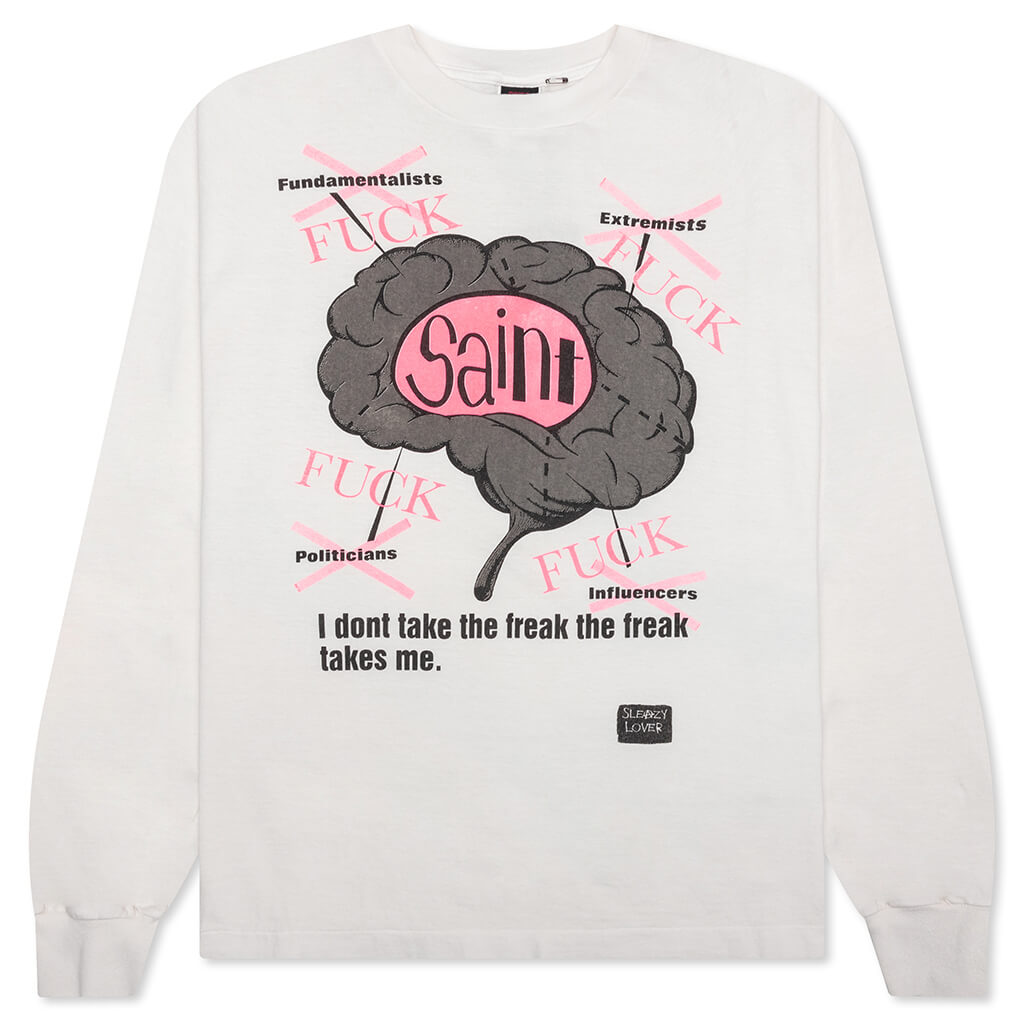 Brain L/S Tee - White