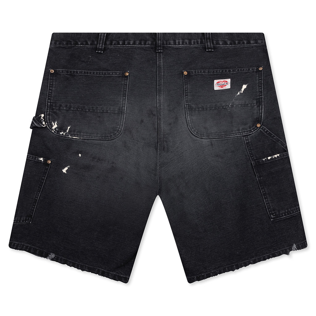Double Knee Shorts - Black