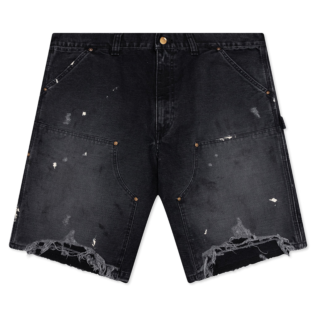Double Knee Shorts - Black