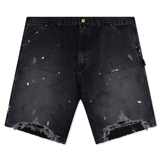 Double Knee Shorts - Black