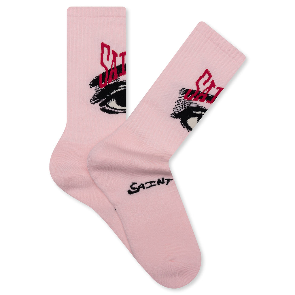 Saint Eye Socks - Pink