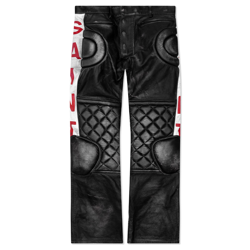 Saint Racer Leather Pants - Black