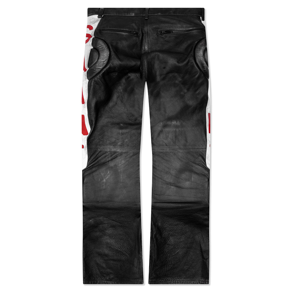 Saint Racer Leather Pants - Black