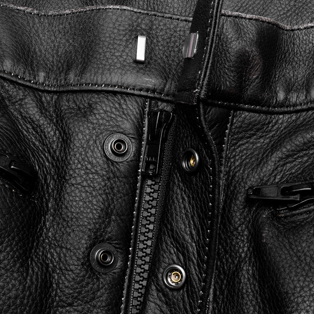 Saint Racer Leather Pants - Black